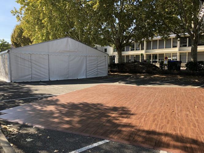 Piste de danse design couleur chène - 6.40 X 6m - 38.5m² 